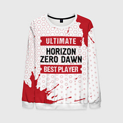 Мужской свитшот Horizon Zero Dawn: красные таблички Best Player и
