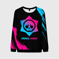 Свитшот мужской Brawl Stars Neon Gradient, цвет: 3D-черный