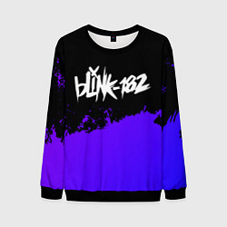 Свитшот мужской Blink 182 Purple Grunge, цвет: 3D-черный
