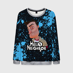 Свитшот мужской Hello Neighbor Привет сосед Ник Рот, цвет: 3D-меланж