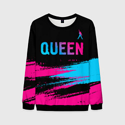 Свитшот мужской Queen Neon Gradient, цвет: 3D-черный