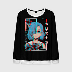 Свитшот мужской Love Anime Girl Flowers, цвет: 3D-белый