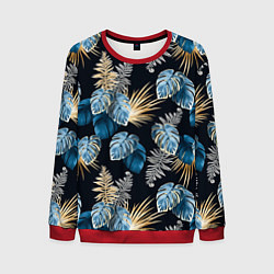 Мужской свитшот Свет неоновых листьев