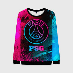 Свитшот мужской PSG - neon gradient, цвет: 3D-черный