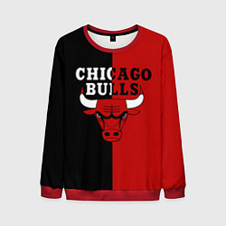 Свитшот мужской Чикаго Буллз black & red, цвет: 3D-красный