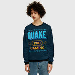 Свитшот мужской Игра Quake: pro gaming, цвет: 3D-черный — фото 2