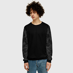 Свитшот мужской Кроссфит униформа - черный камуфляж, цвет: 3D-черный — фото 2
