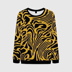 Свитшот мужской Имитация шкуры тигра - паттерн, цвет: 3D-черный