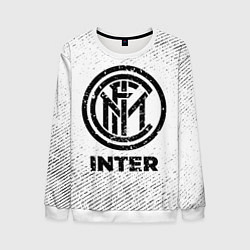 Мужской свитшот Inter с потертостями на светлом фоне