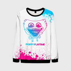 Мужской свитшот Poppy Playtime neon gradient style