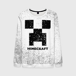 Мужской свитшот Minecraft с потертостями на светлом фоне