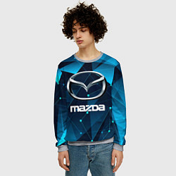 Свитшот мужской Mazda - абстракция, цвет: 3D-меланж — фото 2