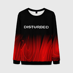 Мужской свитшот Disturbed red plasma