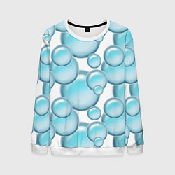 Мужской свитшот Стеклянные голубые шарики марблс