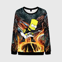 Мужской свитшот Барт Симпсон - соло на гитаре