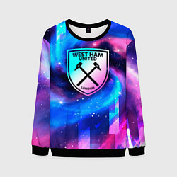Свитшот мужской West Ham неоновый космос, цвет: 3D-черный