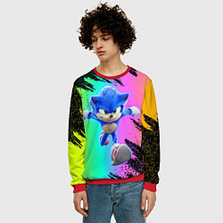 Свитшот мужской Sonic neon, цвет: 3D-красный — фото 2