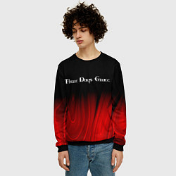Свитшот мужской Three Days Grace red plasma, цвет: 3D-черный — фото 2