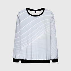 Свитшот мужской Серый фон и белые линии, цвет: 3D-черный