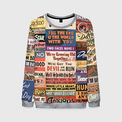 Мужской свитшот Рекламные стикеры - retro