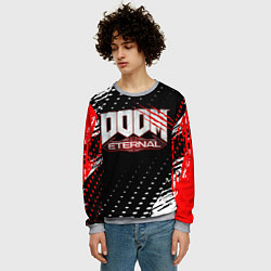 Свитшот мужской Doom - краска, цвет: 3D-меланж — фото 2