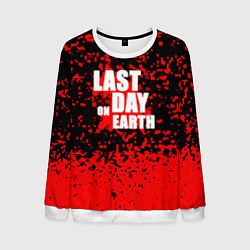 Свитшот мужской The last of us - красная текстура, цвет: 3D-белый