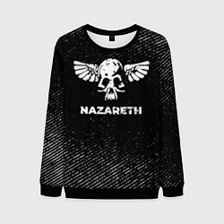 Мужской свитшот Nazareth с потертостями на темном фоне