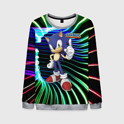 Свитшот мужской Sonic - hedgehog - video game, цвет: 3D-меланж