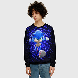 Свитшот мужской Sonic sequins, цвет: 3D-черный — фото 2