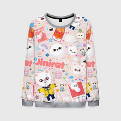 Свитшот мужской Skzoo Jinniret pattern cartoon avatar, цвет: 3D-меланж