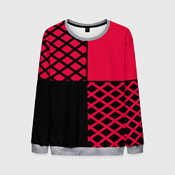 Мужской свитшот Черно-красный геометрический узор