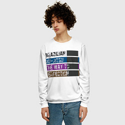 Свитшот мужской Jiu Jitsu Rank, цвет: 3D-белый — фото 2