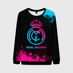 Свитшот мужской Real Madrid - neon gradient, цвет: 3D-черный