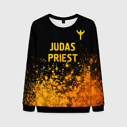 Мужской свитшот Judas Priest - gold gradient: символ сверху