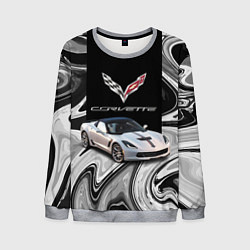 Свитшот мужской Chevrolet Corvette - Motorsport - Racing team, цвет: 3D-меланж