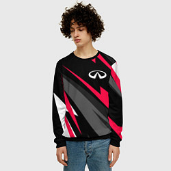 Свитшот мужской Infiniti fast lines, цвет: 3D-черный — фото 2