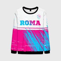 Мужской свитшот Roma neon gradient style: символ сверху