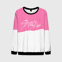 Свитшот мужской Stray Kids pink and white, цвет: 3D-черный