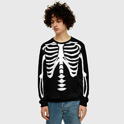 Свитшот мужской Скелет костюм верх, цвет: 3D-черный — фото 2