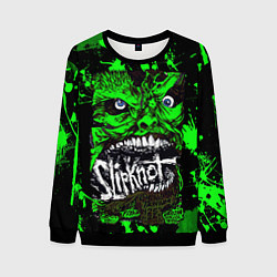 Свитшот мужской Slipknot - green monster по, цвет: 3D-черный