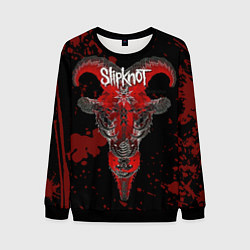 Свитшот мужской Slipknot - красный козел, цвет: 3D-черный