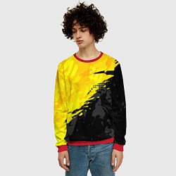 Свитшот мужской Black and yellow, цвет: 3D-красный — фото 2