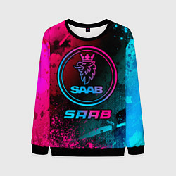 Мужской свитшот Saab - neon gradient