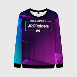 Свитшот мужской ARC Raiders gaming champion: рамка с лого и джойст, цвет: 3D-черный