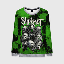 Мужской свитшот Slipknot green abstract