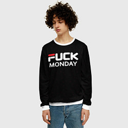 Свитшот мужской Fuck monday - antibrand, fila, цвет: 3D-белый — фото 2