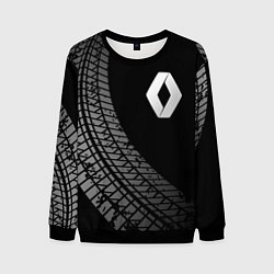 Свитшот мужской Renault tire tracks, цвет: 3D-черный