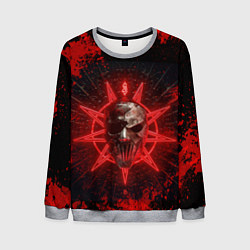 Свитшот мужской Slipknot red satan star, цвет: 3D-меланж