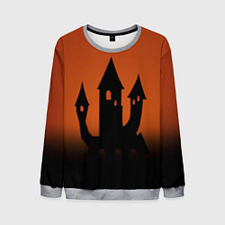 Свитшот мужской Halloween - замок ведьм, цвет: 3D-меланж