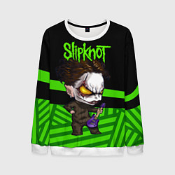 Свитшот мужской Slipknot dark green, цвет: 3D-белый